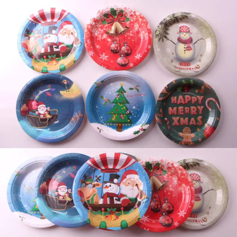10PCS Merry Christmas Disposable Tableware Set Santa Claus Snowman Disposable Paper Plate Paper Cup Decor Christmas Supplies 
10PCS Merry Christmas Disposable Tableware Set Santa Claus Snowman Disposable Paper Plate Paper Cup Decor Christmas Supplies