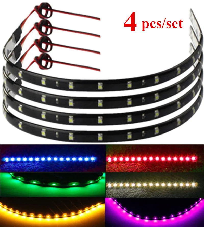 4Pcs 30cm 15-LED Car Trucks Motor Grill Flexible 6 colors Waterproof Light Strips
4Pcs 30cm 15-LED Car Trucks Motor Grill Flexible 6 colors Waterproof Light Strips