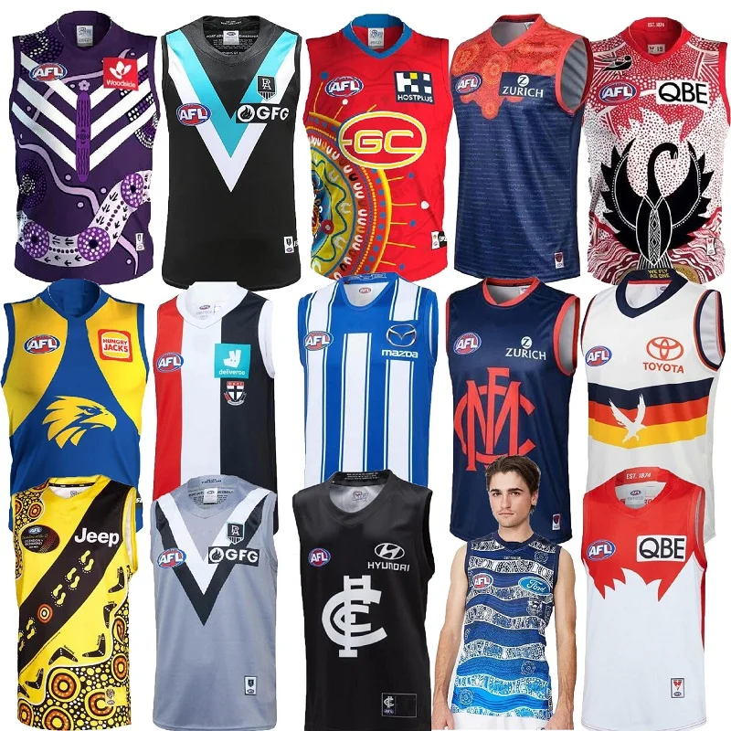 Geelong Cats Men's Indigenous Guernsey Rugby Jersey Vest Sport Shirt S-5XL
Geelong Cats Men's Indigenous Guernsey Rugby Jersey Vest Sport Shirt S-5XL