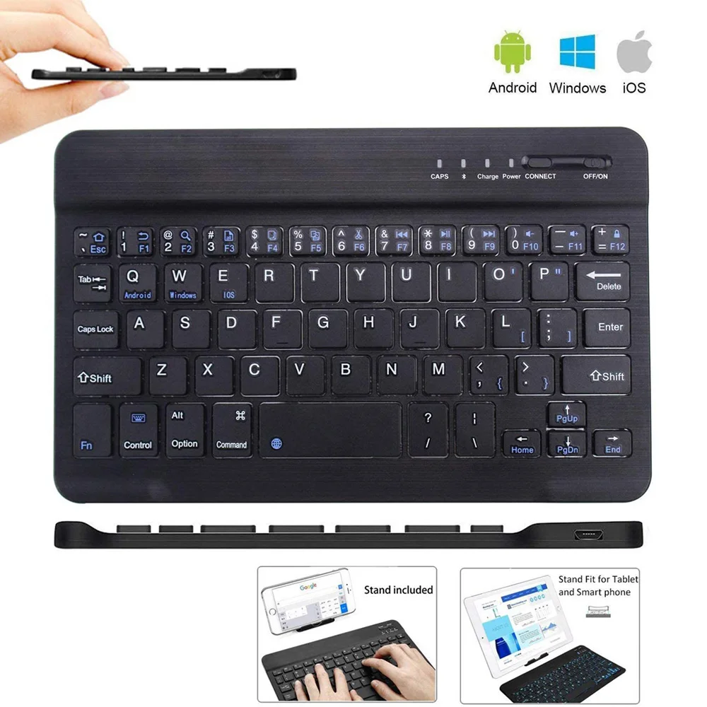 Мини Беспроводная Bluetooth клавиатура Русский Испанский для ноутбука iPad Apple Mac