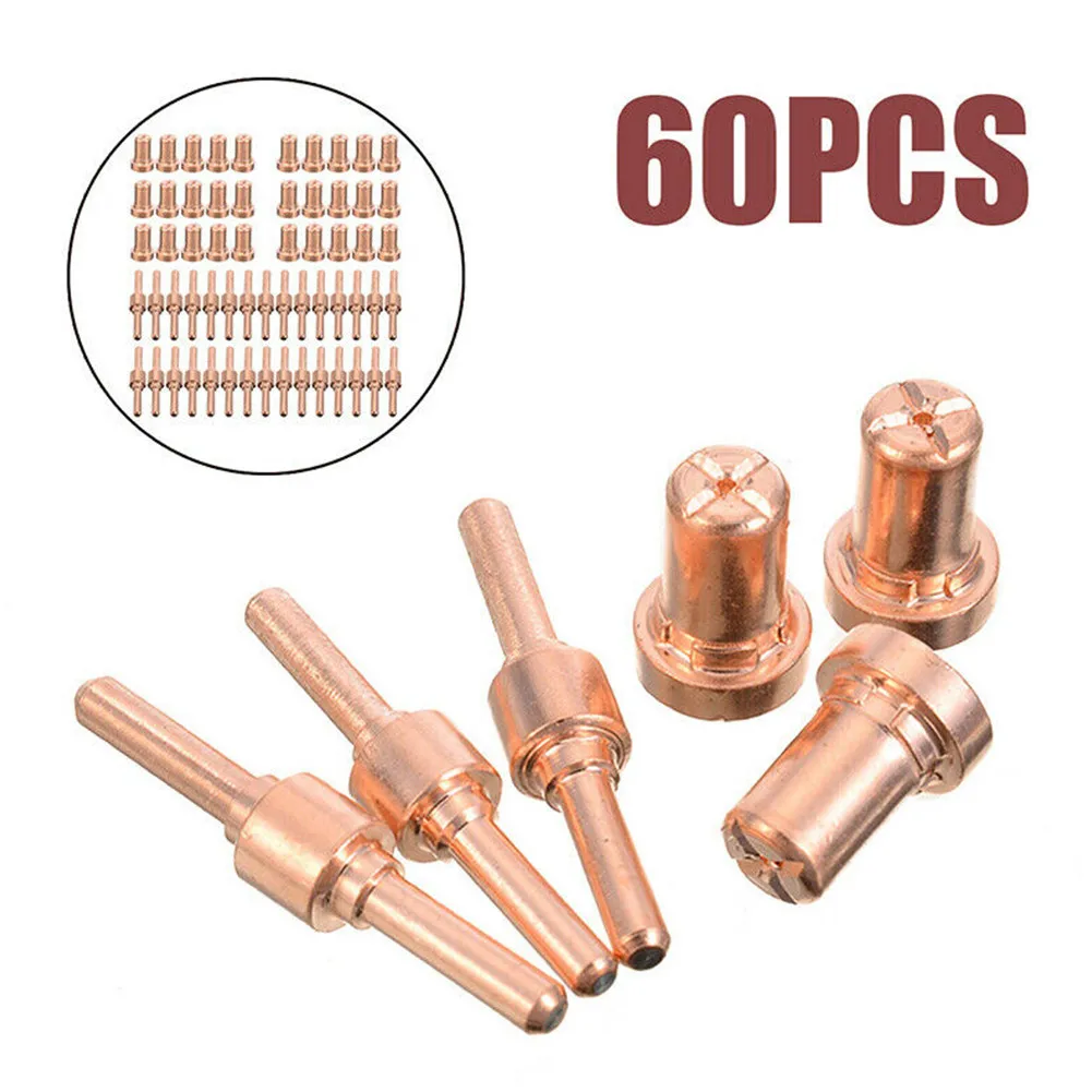 60Pcs Plasma Cutter Tip Electrodes & Nozzles Kit Consumable Accessories For PT31 Plasma Cutter Welding Tools
60Pcs Plasma Cutter Tip Electrodes & Nozzles Kit Consumable Accessories For PT31 Plasma Cutter Welding Tools