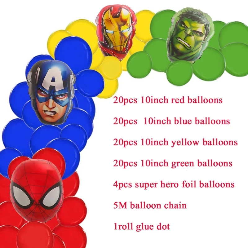 1Set Super Marvel Hero Balloons Garland Arch Hero Party Foil Balons Baby Shower Spiderman Birthday Party Decorations Kids Globos
1Set Super Marvel Hero Balloons Garland Arch Hero Party Foil Balons Baby Shower Spiderman Birthday Party Decorations Kids Globos