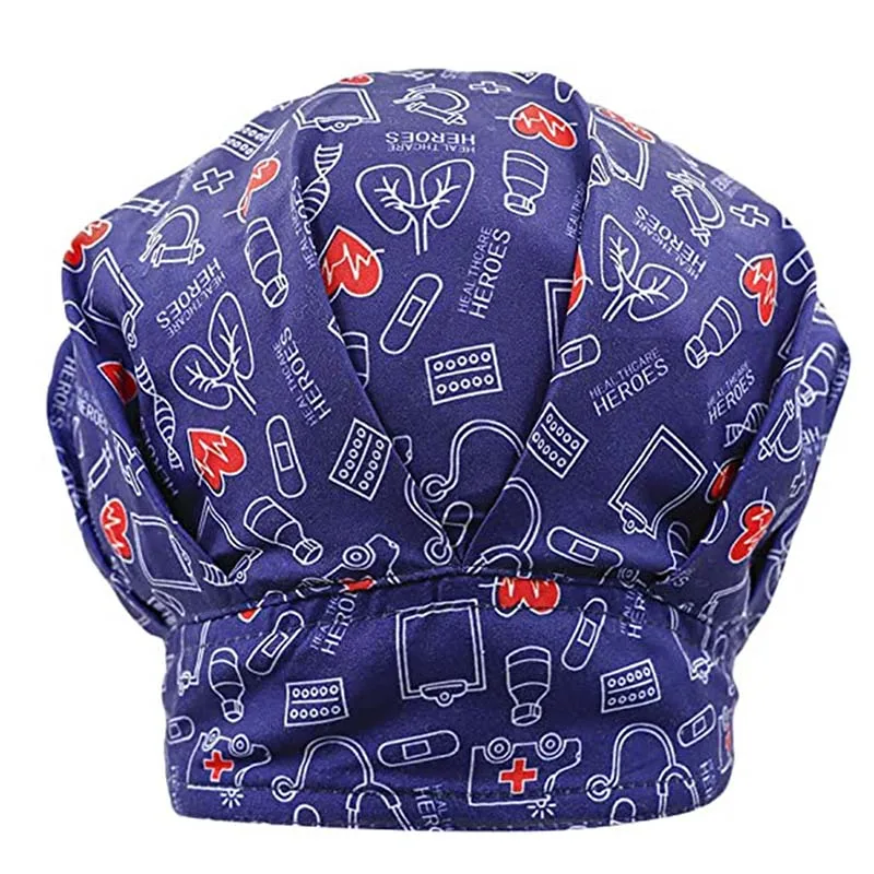 New Unisex Scrub Nurse Hat Cartoon Floral printing Adjustable cotton Cap Elastic Scrub Nursing beauty salon working Caps
New Unisex Scrub Nurse Hat Cartoon Floral printing Adjustable cotton Cap Elastic Scrub Nursing beauty salon working Caps