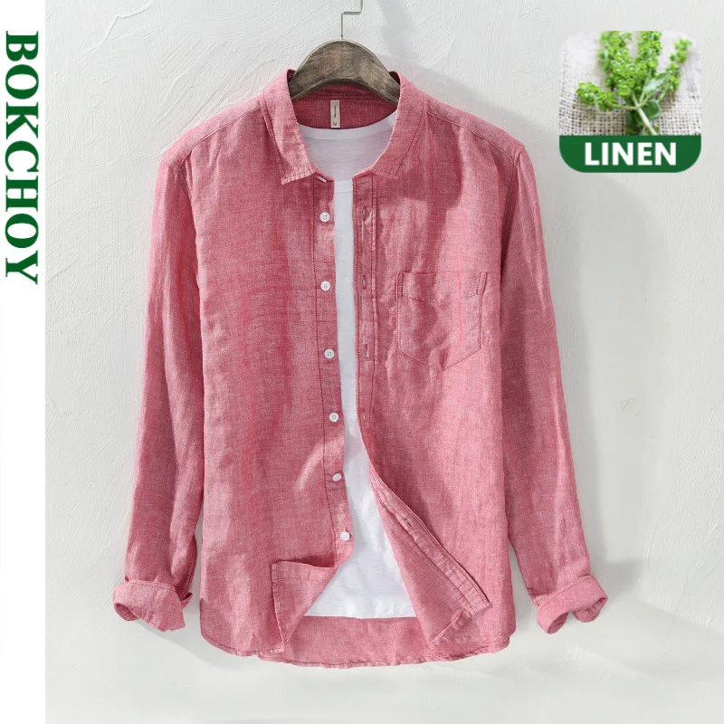 Men's Cotton and Linen Shirts Yarn-woven Woven Square Collar Loose Casual Long Sleeve 2020 New
Men's Cotton and Linen Shirts Yarn-woven Woven Square Collar Loose Casual Long Sleeve 2020 New