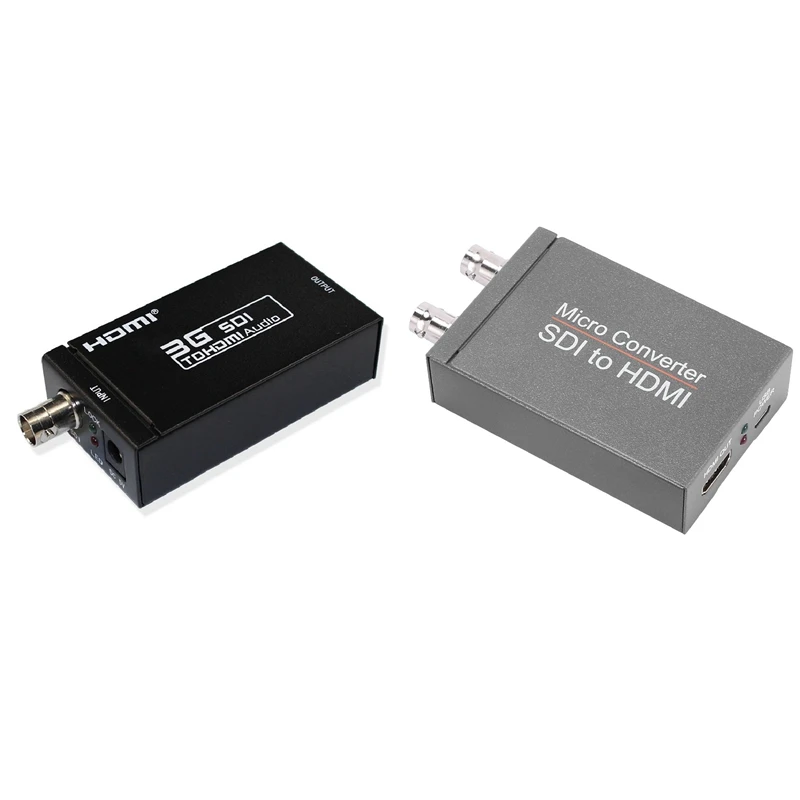 1 Pcs 3G SDI To HDMI Converter 1080P HDTV Audio Video Adapter & 1 Pcs SDI To HDMI Mini 3G HD SD-SDI Video Mini Converter
1 Pcs 3G SDI To HDMI Converter 1080P HDTV Audio Video Adapter & 1 Pcs SDI To HDMI Mini 3G HD SD-SDI Video Mini Converter
