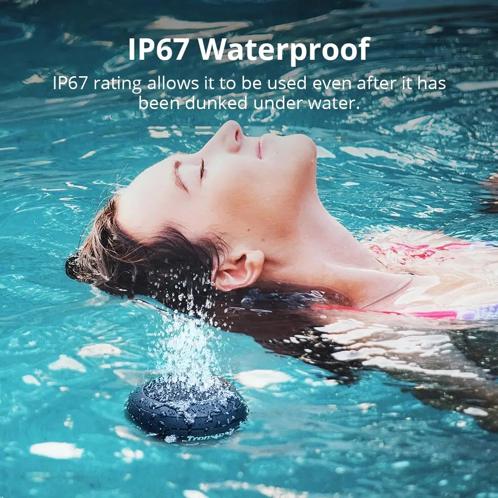 

Tronsmart Element Splash IP67 Waterproof Portable Bluetooth Speaker with TWS for iOS Android Smartphones - Black