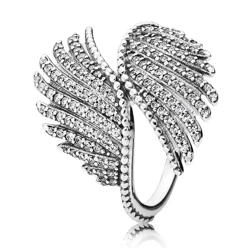 Authentic 925 Sterling Silver Popular Ring Vintage Majestic Feathers Ring With Crystal For Women Jewelry Birthday Gift
Authentic 925 Sterling Silver Popular Ring Vintage Majestic Feathers Ring With Crystal For Women Jewelry Birthday Gift