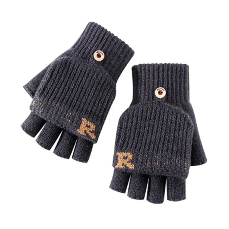 Winter Female Double Layer Thicken Flip Warm Cycling Mittens Male Wool Knit Letter Half Finger Touch Screen Driving Gloves H78
Winter Female Double Layer Thicken Flip Warm Cycling Mittens Male Wool Knit Letter Half Finger Touch Screen Driving Gloves H78