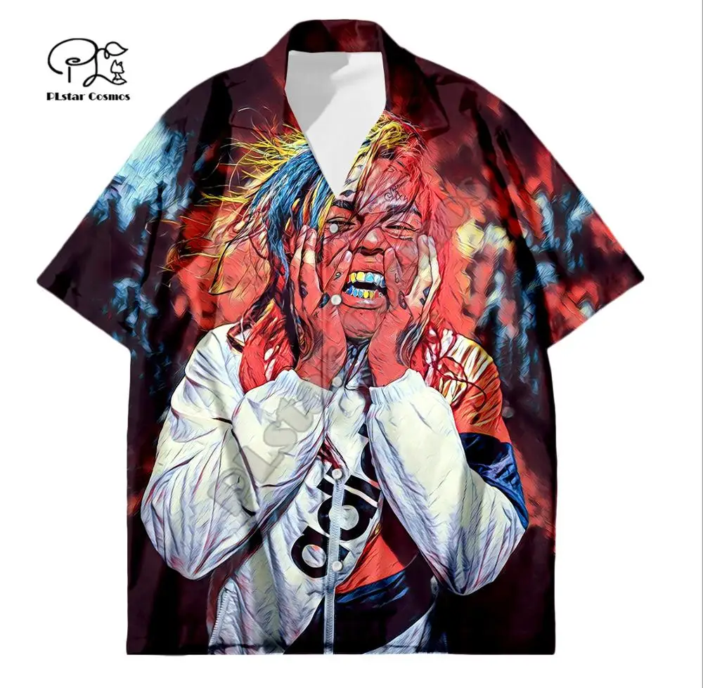 PLstar Cosmos Hawaiian Beach Shirts Rapper Tekashi69 6ix9ine Hiphop 3DPrint Summer Funny Newest Shirt Short Sleeve Casual Tee A2
PLstar Cosmos Hawaiian Beach Shirts Rapper Tekashi69 6ix9ine Hiphop 3DPrint Summer Funny Newest Shirt Short Sleeve Casual Tee A2