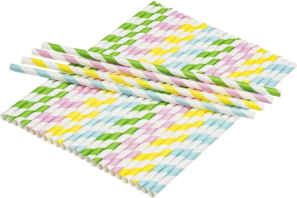 Paper Straws Biodegradable 200 Pack Striped Multi Colored BPA-Free Disposable 8.25" Long Straw for Birthday Party Baby Shower
Paper Straws Biodegradable 200 Pack Striped Multi Colored BPA-Free Disposable 8.25" Long Straw for Birthday Party Baby Shower