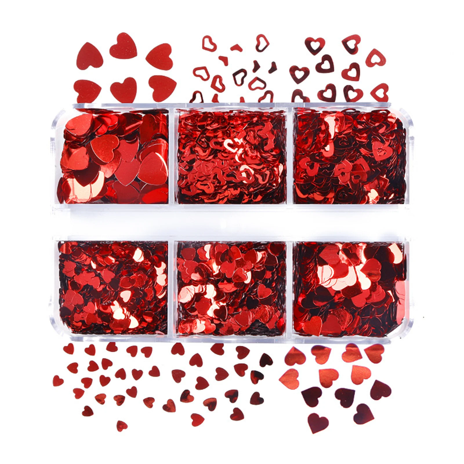6 Grids/Box Mix Color Heart Shaped Nail Art Glitter Nail Glitter Loose Sequins Sparkle Nail Glitter Flakes 3D Nail Art Decor
6 Grids/Box Mix Color Heart Shaped Nail Art Glitter Nail Glitter Loose Sequins Sparkle Nail Glitter Flakes 3D Nail Art Decor