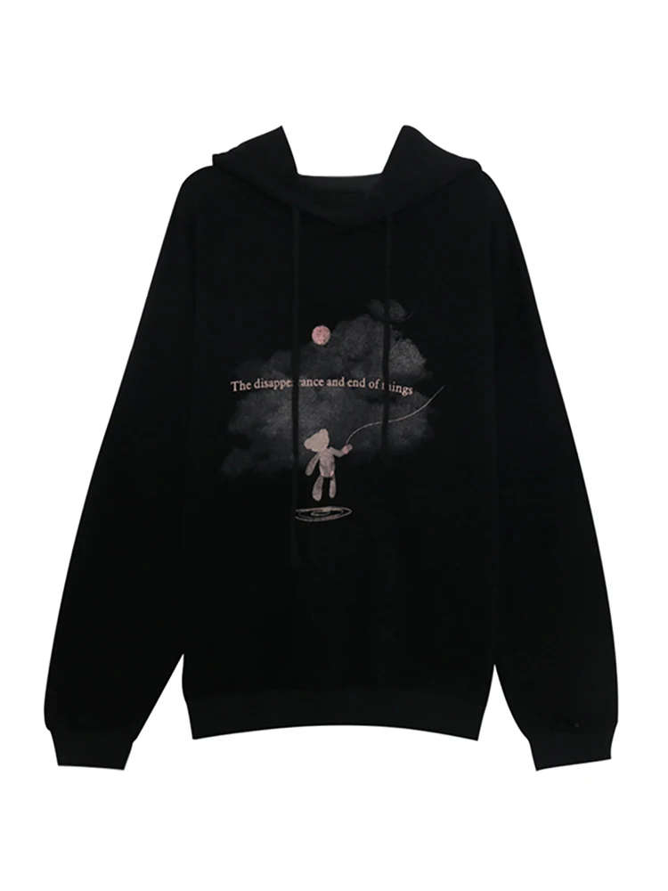 Black sweater women's autumn and winter plus velvet thickening new loose korean hooded jacket
Black sweater women's autumn and winter plus velvet thickening new loose korean hooded jacket