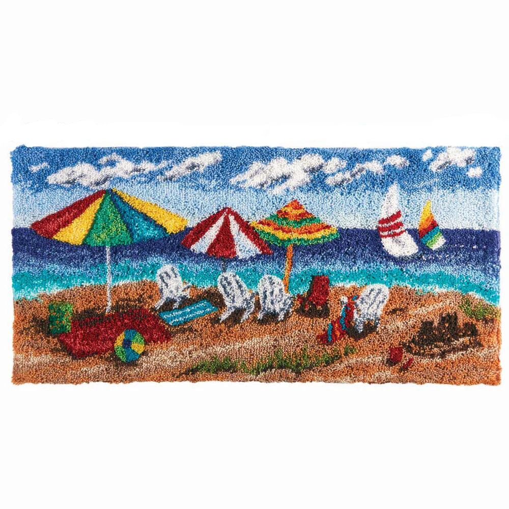 Tapestry Latch Hook Kits with Printed Beach Pattern on Canvas DIY Rug Embroidery Set Crocheting Arts Crafts for Kids and Adults
Tapestry Latch Hook Kits with Printed Beach Pattern on Canvas DIY Rug Embroidery Set Crocheting Arts Crafts for Kids and Adults