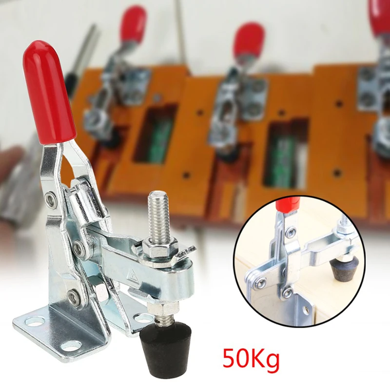 1Pcs GH-101A 50Kg Toggle Clamp Quick Release Vertical/Horizontal Type Clamps U-shaped Bar Hand Tool For Woodworking Joinery Part
1Pcs GH-101A 50Kg Toggle Clamp Quick Release Vertical/Horizontal Type Clamps U-shaped Bar Hand Tool For Woodworking Joinery Part