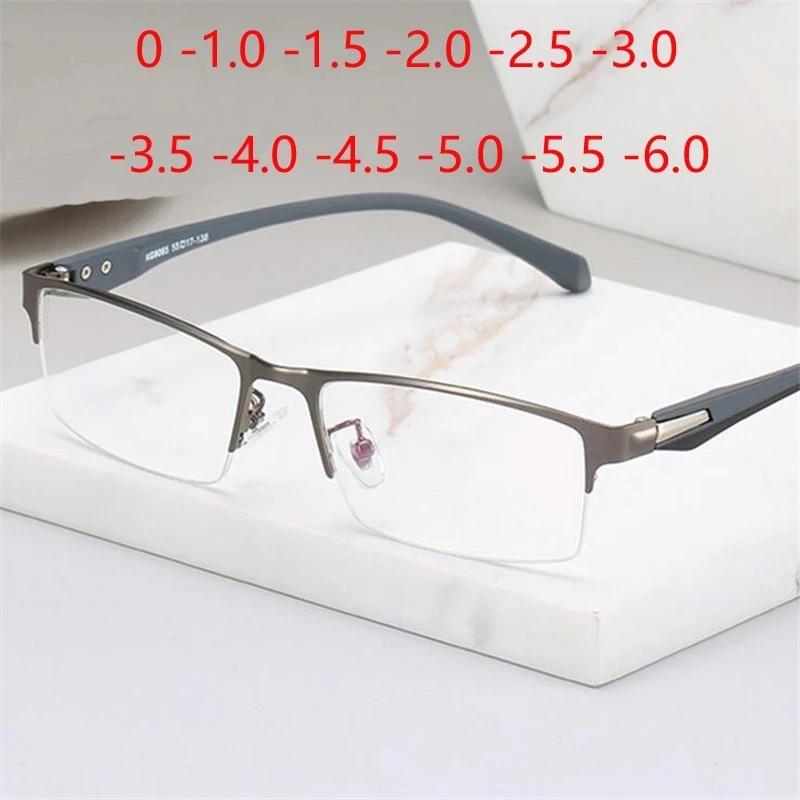 2021Retro Myopia Glasses Women Men Half Metal Frame Student Finished Short-sighted Eyewear -1 -1.5 -2 -2.5 -3 -3.5 -4 -5 -5.5 -6
2021Retro Myopia Glasses Women Men Half Metal Frame Student Finished Short-sighted Eyewear -1 -1.5 -2 -2.5 -3 -3.5 -4 -5 -5.5 -6