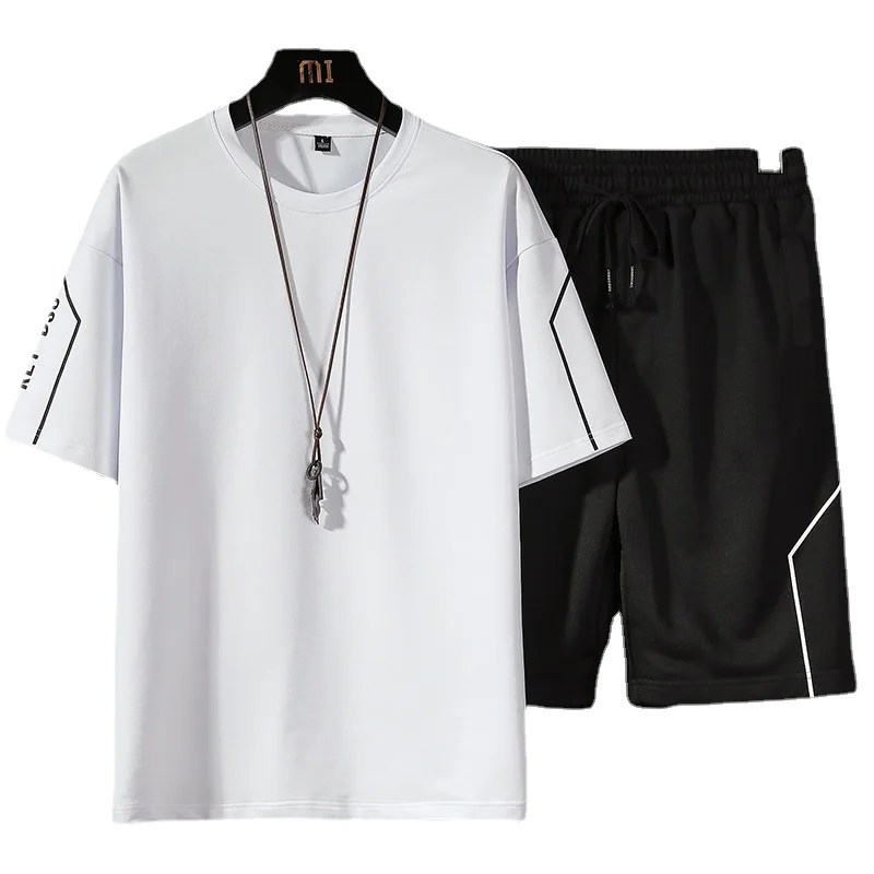 Camiseta De Cor Masculina + Shorts Terno Casual De Manga Curta Topos Novos Esportes Terno De Corrida Hip-hop Street Top Camiseta 
Camiseta De Cor Masculina + Shorts Terno Casual De Manga Curta Topos Novos Esportes Terno De Corrida Hip-hop Street Top Camiseta