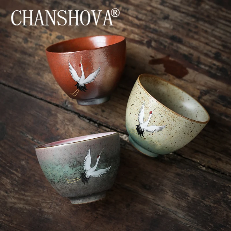 CHANSHOVA Chinese Retro Handmade on-glazed Porcelain Teacup 100ml Red-crowned Crane Pattern China Ceramic Tea Cups H117
CHANSHOVA Chinese Retro Handmade on-glazed Porcelain Teacup 100ml Red-crowned Crane Pattern China Ceramic Tea Cups H117