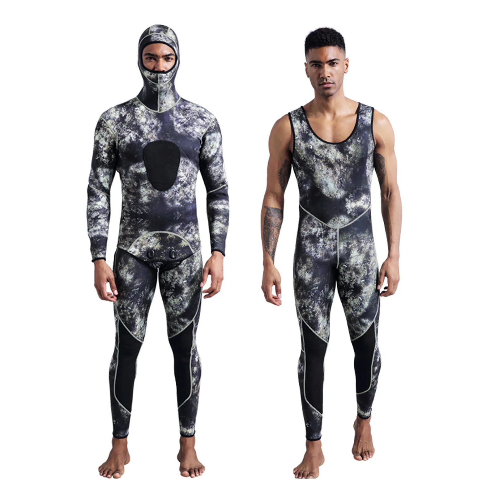 Mens Wetsuits Camo Split Full Body Wetsuit 3mm Men Neoprene Long Sleeves Dive Suit 2-Piece Full Body Scuba Diving Suit
Mens Wetsuits Camo Split Full Body Wetsuit 3mm Men Neoprene Long Sleeves Dive Suit 2-Piece Full Body Scuba Diving Suit