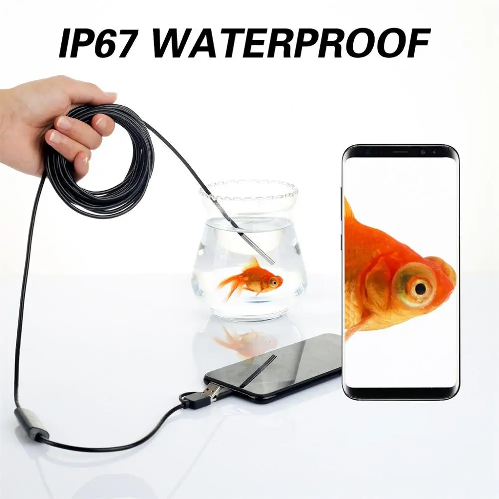 Dual Camera Android USB Endoscope Snake Wired Waterproof Mini Camera with Led Light for Car Repair Fishing
Dual Camera Android USB Endoscope Snake Wired Waterproof Mini Camera with Led Light for Car Repair Fishing