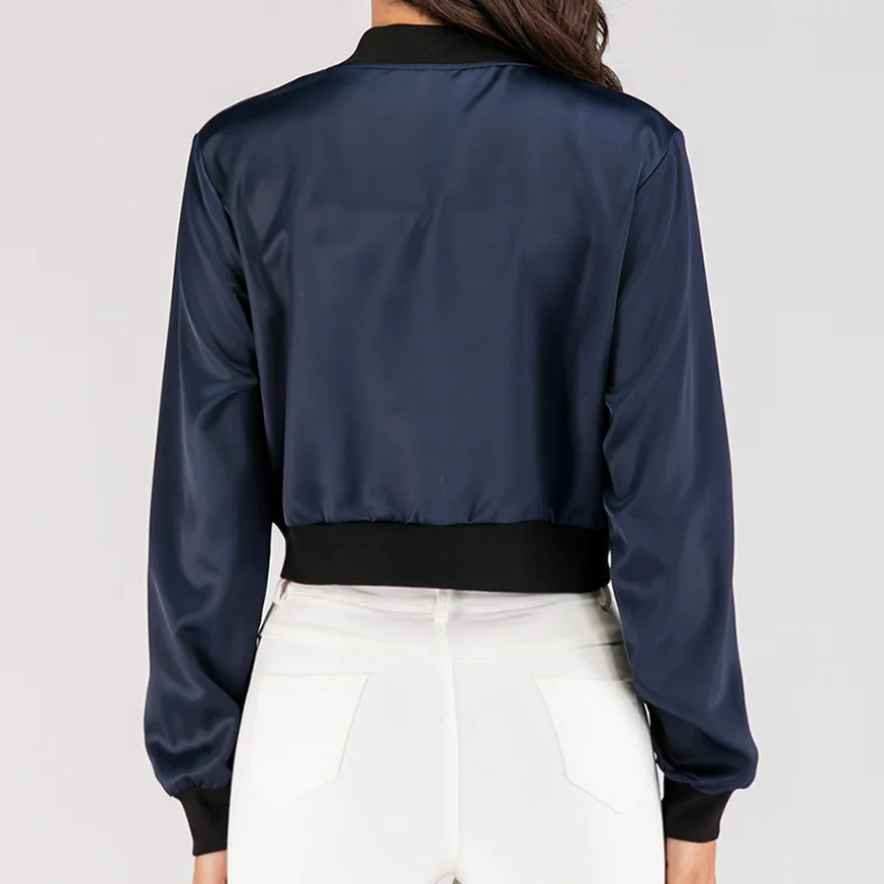 Women Jackets Solid Color Baseball Uniform for Ladies Long Sleeves Short Slim Casual Pockets Zipper Outwear Clothing Spring Coat
Women Jackets Solid Color Baseball Uniform for Ladies Long Sleeves Short Slim Casual Pockets Zipper Outwear Clothing Spring Coat