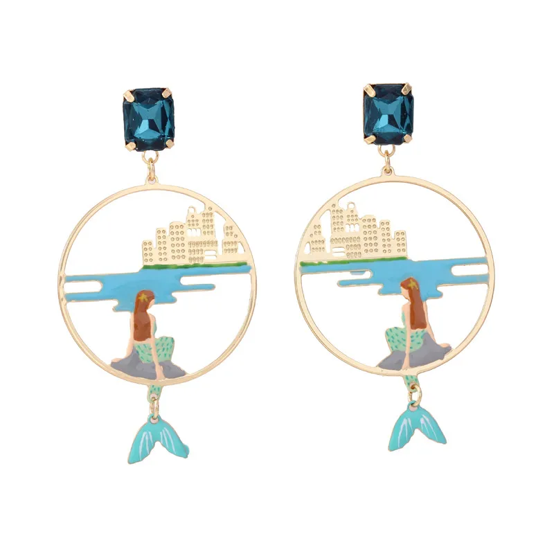 European and American New Fashion Handmade Enamel Glaze Mermaid Stud Earrings Earrings Female Non-pierced Ear Clip Accessories
European and American New Fashion Handmade Enamel Glaze Mermaid Stud Earrings Earrings Female Non-pierced Ear Clip Accessories