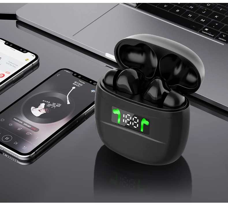 J3 Pro Bluetooths Earphone LED Digital Display Hifi stereo In Ear Wireless Handsfree Headphones TWS Earbuds For Sport | Электроника