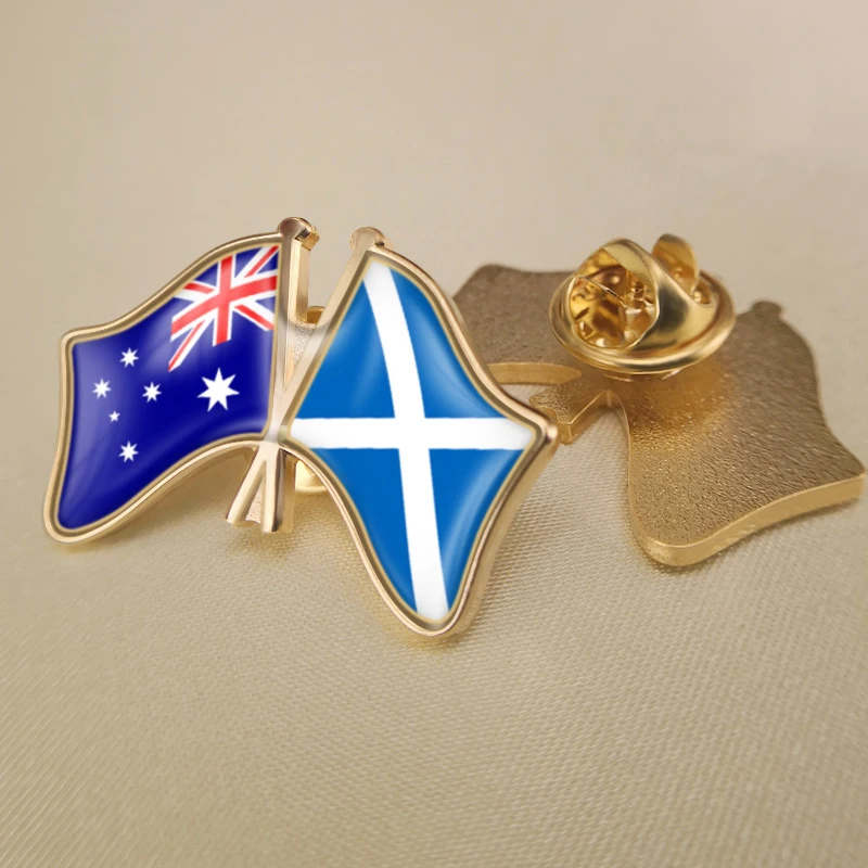 Австралия и Шотландия перекрестные двойные искусственные броши | Украшения