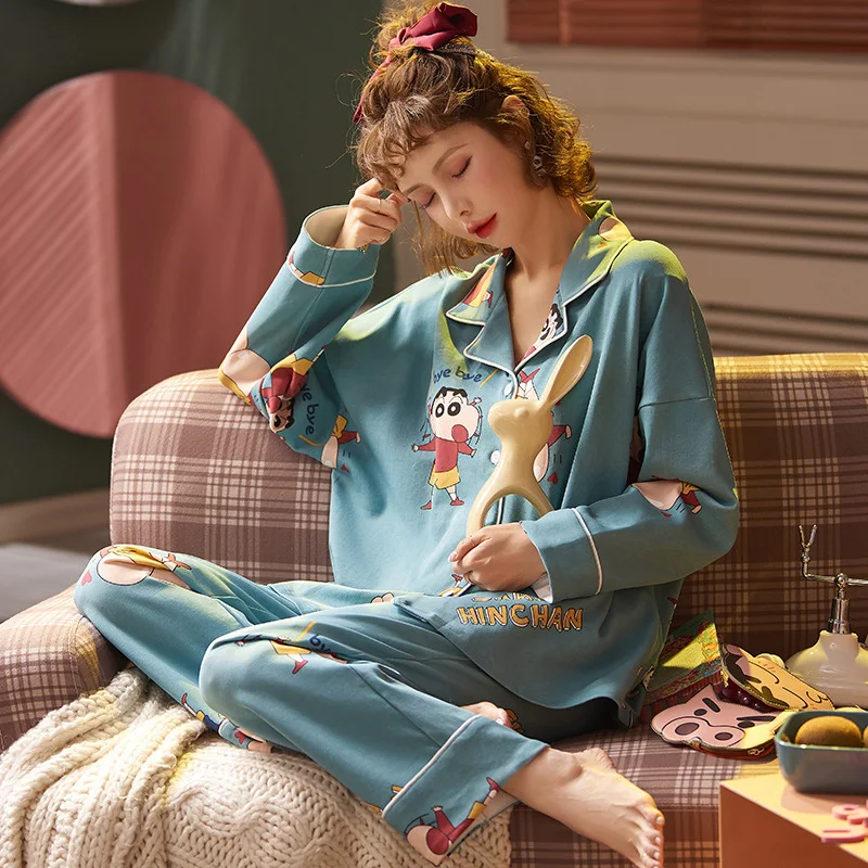 Set Autumn Winter Pyjamas Cartoon Sleepwear Sexy Home Clothes For Women Lingerie Fast Shipping Cotton Women's Pajamas
Set Autumn Winter Pyjamas Cartoon Sleepwear Sexy Home Clothes For Women Lingerie Fast Shipping Cotton Women's Pajamas