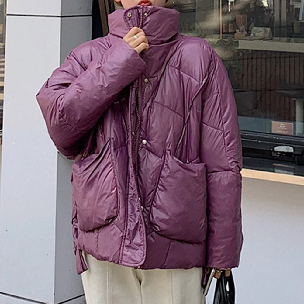 Women's Down Jacket 2020 New Cotton Padded Korean Fashion Hoodless Pure Color College Preppy Simple Style Winter Overcoat
Women's Down Jacket 2020 New Cotton Padded Korean Fashion Hoodless Pure Color College Preppy Simple Style Winter Overcoat