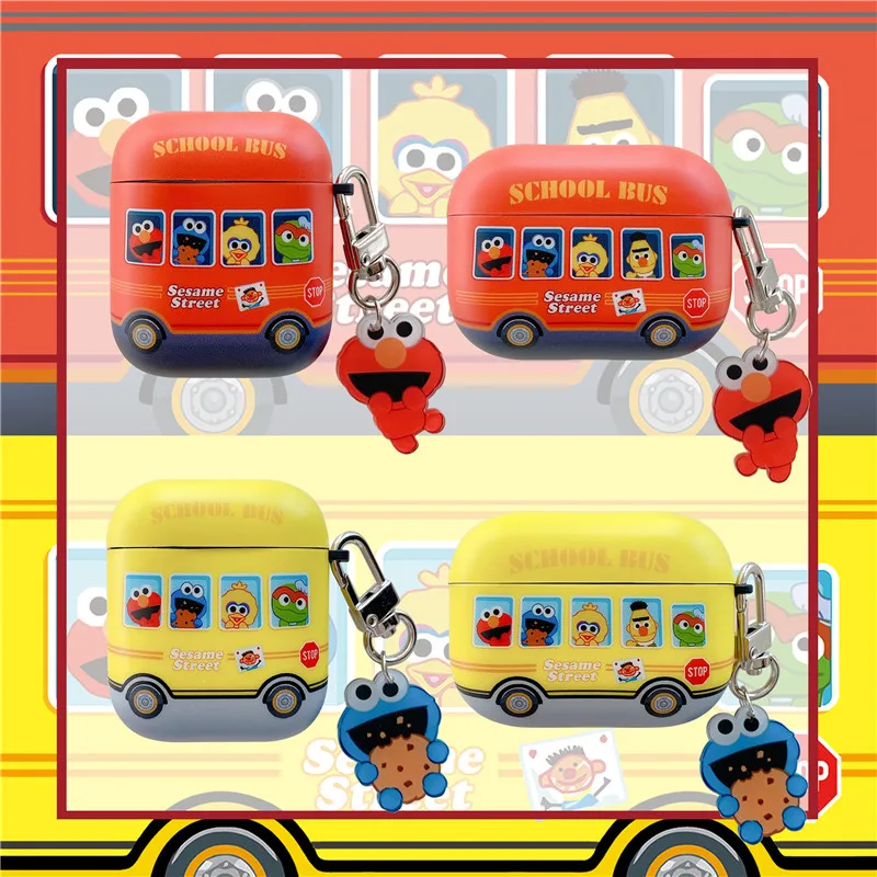 Cute Cartoon Sesame Street School Bus Soft Silicone Protection Headphone Cover For Apple Airpods Pro Gen 1 2 Earphone Case Funda
Cute Cartoon Sesame Street School Bus Soft Silicone Protection Headphone Cover For Apple Airpods Pro Gen 1 2 Earphone Case Funda