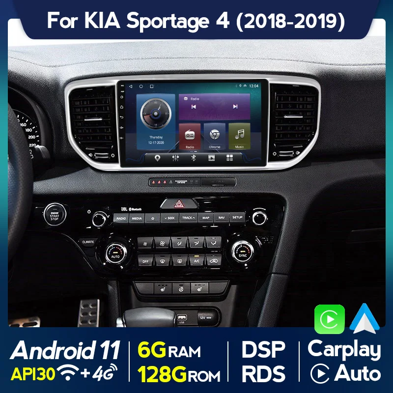 4G NET WIFI Carplay Auto Android 11 DSP Car Radio Multimedia For KIA Sportage 4 2018 2019 GPS Navigation 6G RAM 128G ROM 2.5D HD
4G NET WIFI Carplay Auto Android 11 DSP Car Radio Multimedia For KIA Sportage 4 2018 2019 GPS Navigation 6G RAM 128G ROM 2.5D HD