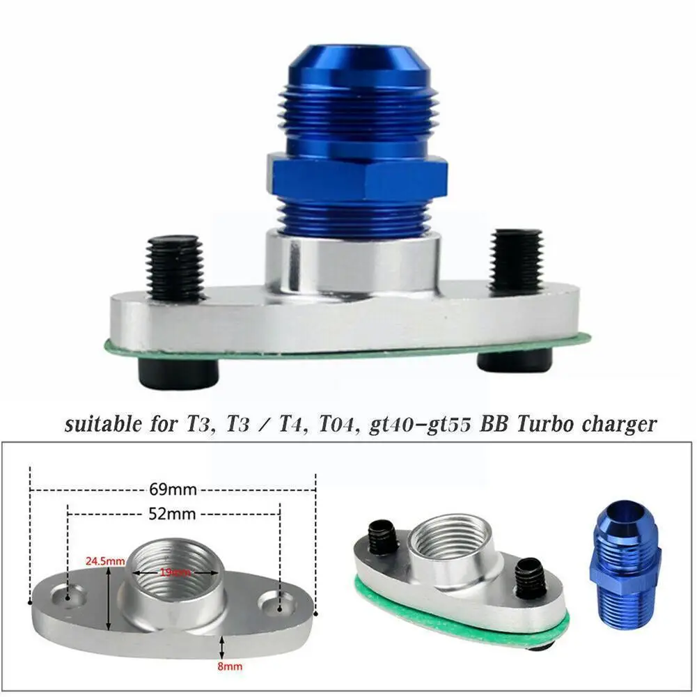 Modified flange adapter for 1 / 2NPT turbocharger oil supply pipe of auto parts It is suitable for T3 K8W2
Modified flange adapter for 1 / 2NPT turbocharger oil supply pipe of auto parts It is suitable for T3 K8W2