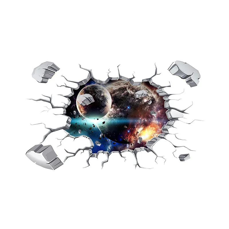 3D broken hole wall sticker impact planet creative background wall sticker
3D broken hole wall sticker impact planet creative background wall sticker