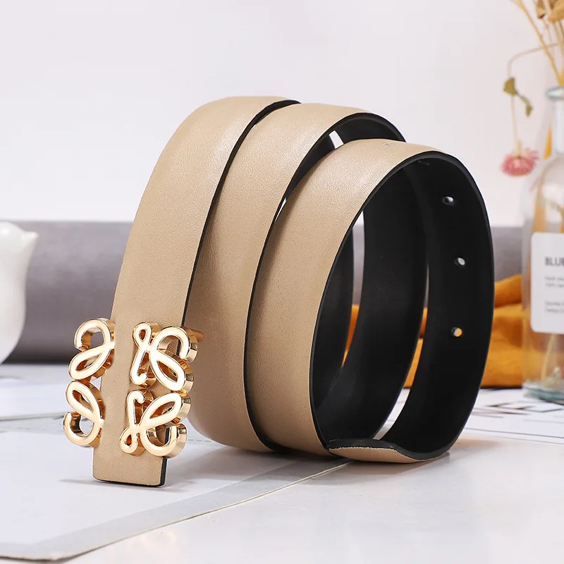 New Style Women Belt Luxury Genuine Leather Cowskin Waist Belt Letter Alloy Buckle Casual Wild Straps Belt For Unisex
New Style Women Belt Luxury Genuine Leather Cowskin Waist Belt Letter Alloy Buckle Casual Wild Straps Belt For Unisex