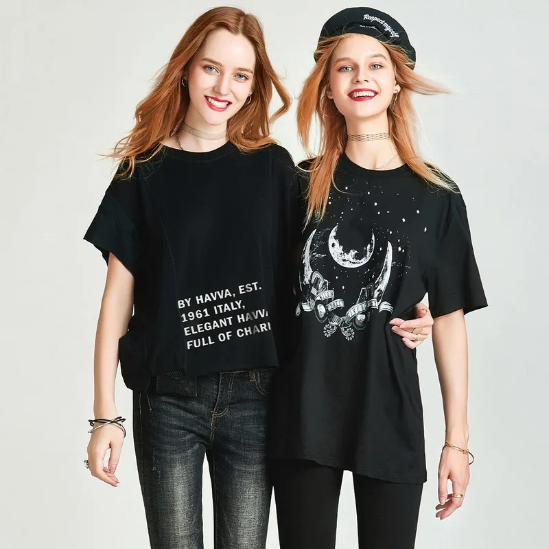 HAVVA 2020 Summer New Fh-c High Count Double Yarn Cotton Digital Printed Short-sleeved T-shirt for Women T5172
HAVVA 2020 Summer New Fh-c High Count Double Yarn Cotton Digital Printed Short-sleeved T-shirt for Women T5172