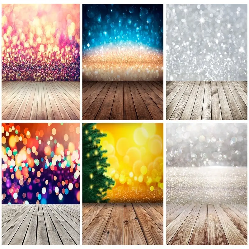 

ZHISUXI Vinyl Abstract Bokeh Photography Backdrops Props Glitter Facula Wall And Floor Photo Studio Background 21415 LLX-1021