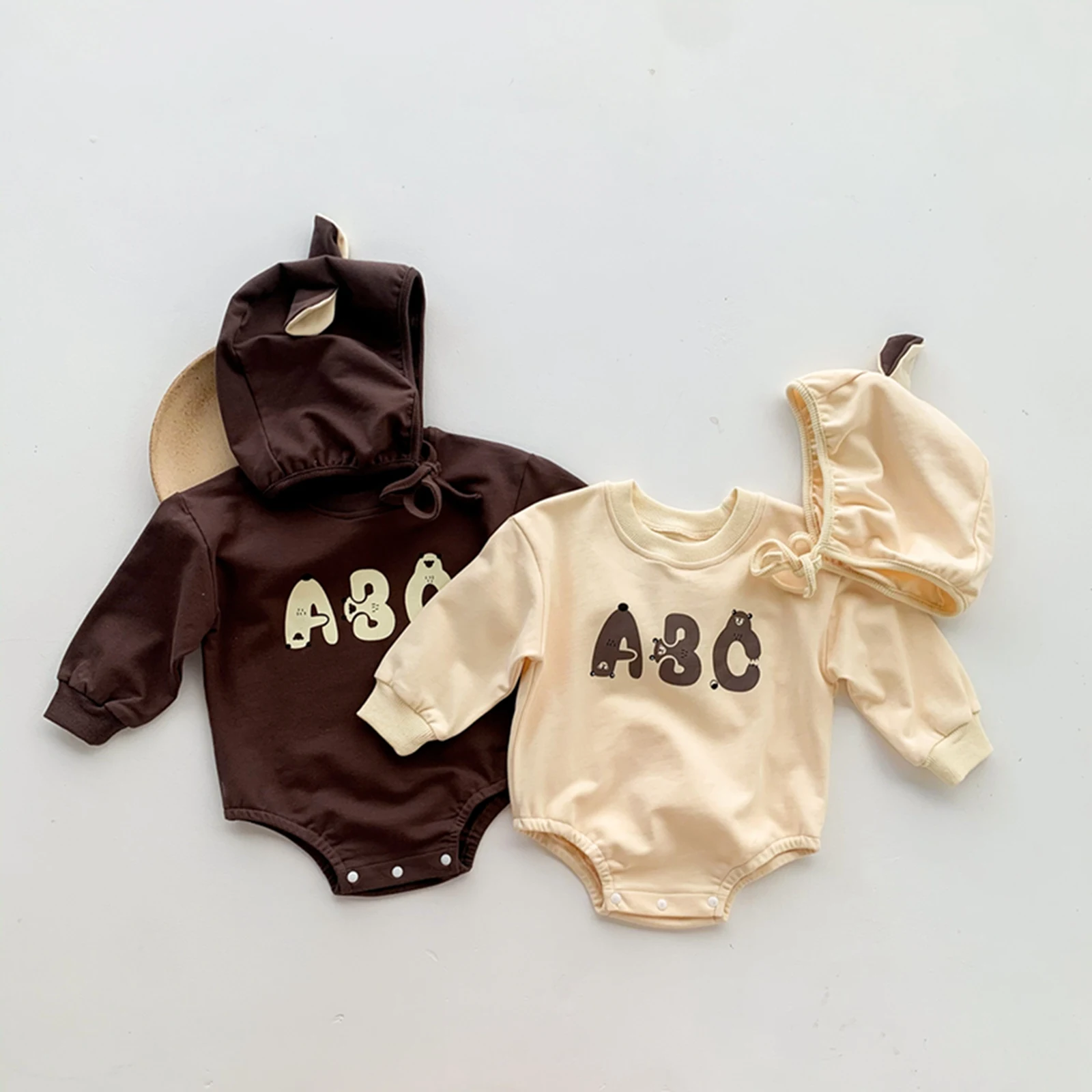 Lovely Baby Girls Boys Romper Hats Letter Printed Long Sleeve Button Autumn Jumpsuits 2 Colors 0-24M
Lovely Baby Girls Boys Romper Hats Letter Printed Long Sleeve Button Autumn Jumpsuits 2 Colors 0-24M