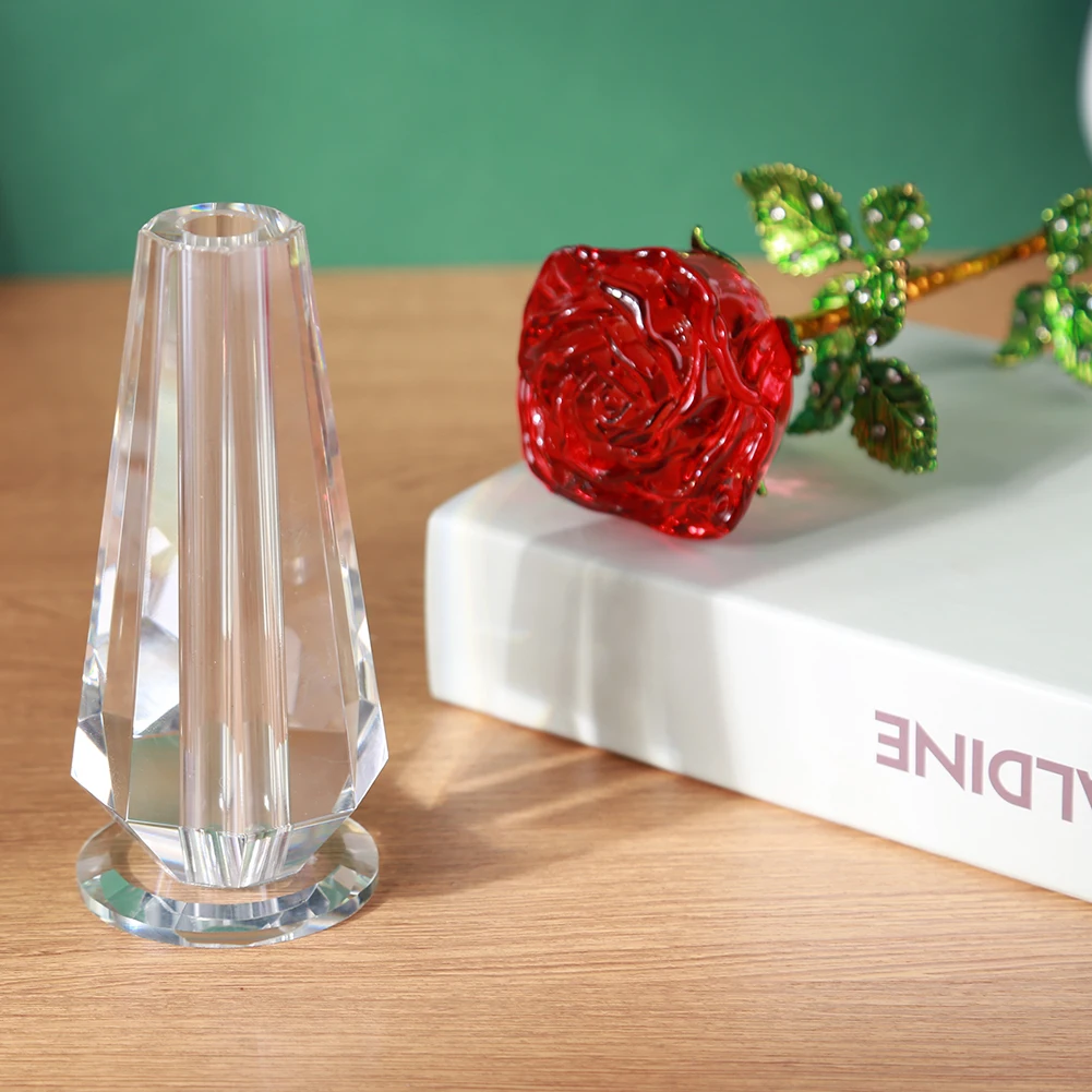 Crystal Red Rose Flower Figurine Craft With Vase Romantic Gift for Girls Women Wife Wedding Birthday Valentine's Day Home Decor
Crystal Red Rose Flower Figurine Craft With Vase Romantic Gift for Girls Women Wife Wedding Birthday Valentine's Day Home Decor