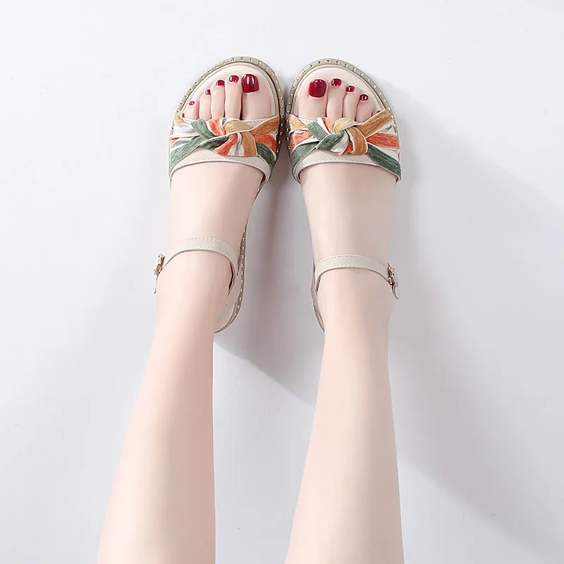WDZKN Fashion Bohemia Summer Women Sandals Sweet Bow-knot Cow Suede Open Toe Flat With Casual Sandals Low Heel Ladies Shoes
WDZKN Fashion Bohemia Summer Women Sandals Sweet Bow-knot Cow Suede Open Toe Flat With Casual Sandals Low Heel Ladies Shoes