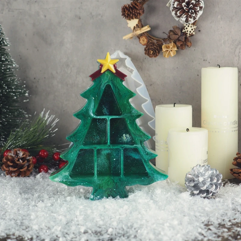 Christmas Tree Cake Pan Mold Silicone Christmas Tree Tray Storage Box Resin Mold M3GF
Christmas Tree Cake Pan Mold Silicone Christmas Tree Tray Storage Box Resin Mold M3GF