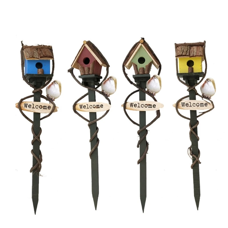 Country Cottage Bird House Stakes Wood Birdhouse Rattan Decorative Stand Decoration Outdoor Yard Art Ornaments
Country Cottage Bird House Stakes Wood Birdhouse Rattan Decorative Stand Decoration Outdoor Yard Art Ornaments