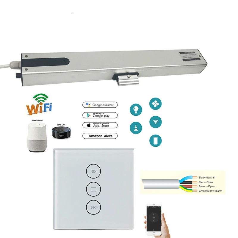 Electric Chain window opener 4 wires motor with Tuya WiFi Curtain Blinds Switch Google Home Alexa Echo Voice Control
Electric Chain window opener 4 wires motor with Tuya WiFi Curtain Blinds Switch Google Home Alexa Echo Voice Control