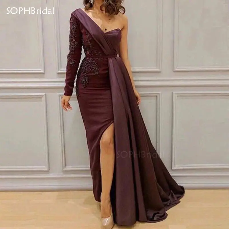 New Arrival Split Mermaid Evening Dress 2021 One Shoulder Beading Saudi Arabic Formal Dress Prom Evening Gown Robe De Soiree
New Arrival Split Mermaid Evening Dress 2021 One Shoulder Beading Saudi Arabic Formal Dress Prom Evening Gown Robe De Soiree