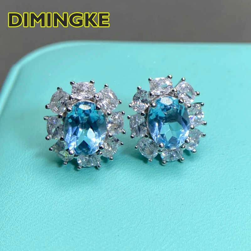 DIMINGKE 7*9MM Egg-shaped Blue Topaz Necklace Earrings 100%-S925 Sterling Silver Jewelry Woman Anniversary Party Gift
DIMINGKE 7*9MM Egg-shaped Blue Topaz Necklace Earrings 100%-S925 Sterling Silver Jewelry Woman Anniversary Party Gift