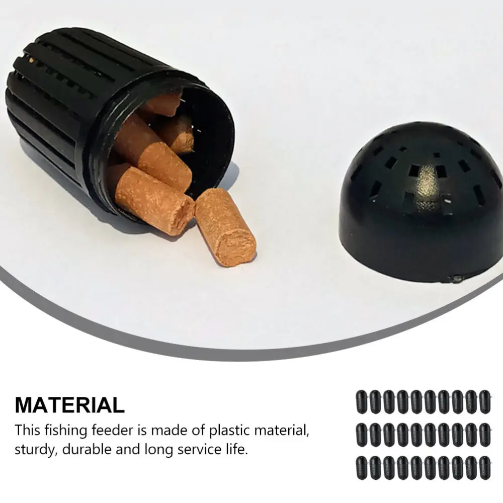 100 Pcs Hollow Baiting Cage Boxes with Caps Carp Fishing Feeder Bait Thrower 
100 Pcs Hollow Baiting Cage Boxes with Caps Carp Fishing Feeder Bait Thrower