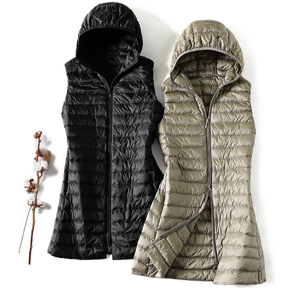 Winter Women Down Jackets Ultra Light Long Hooded Vest Casual Waistcoat Autumn Coat Slim Parkas
Winter Women Down Jackets Ultra Light Long Hooded Vest Casual Waistcoat Autumn Coat Slim Parkas