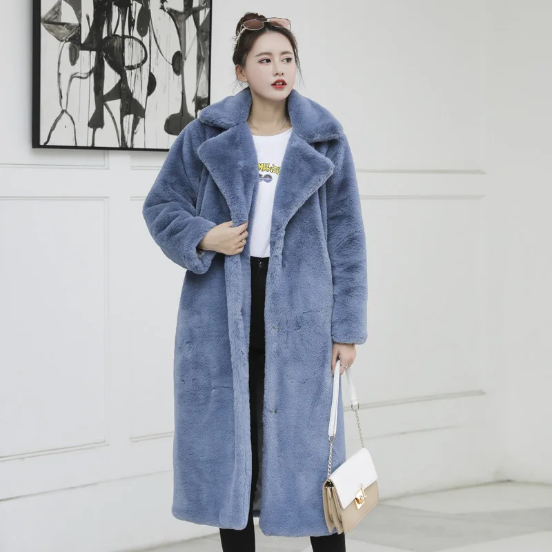 Ladies Faux Leather Long Coats Femme Pockets Mink Fur Women Trendy Street Style Loose Long Outwear Winter
Ladies Faux Leather Long Coats Femme Pockets Mink Fur Women Trendy Street Style Loose Long Outwear Winter