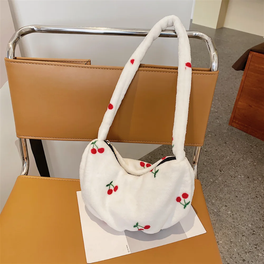 Female Fluffy Cherry Shoulder Bags Women Casual Single Shoulder Strap Handbag Vintage Ladies Top-Handle Bags
Female Fluffy Cherry Shoulder Bags Women Casual Single Shoulder Strap Handbag Vintage Ladies Top-Handle Bags