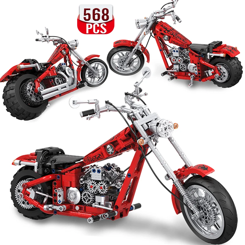 Technical Series Assembled Building Blocks Cruise Motorcycle Street Motorcycle Model Bricks DIY Toys For Children For Friends
Technical Series Assembled Building Blocks Cruise Motorcycle Street Motorcycle Model Bricks DIY Toys For Children For Friends