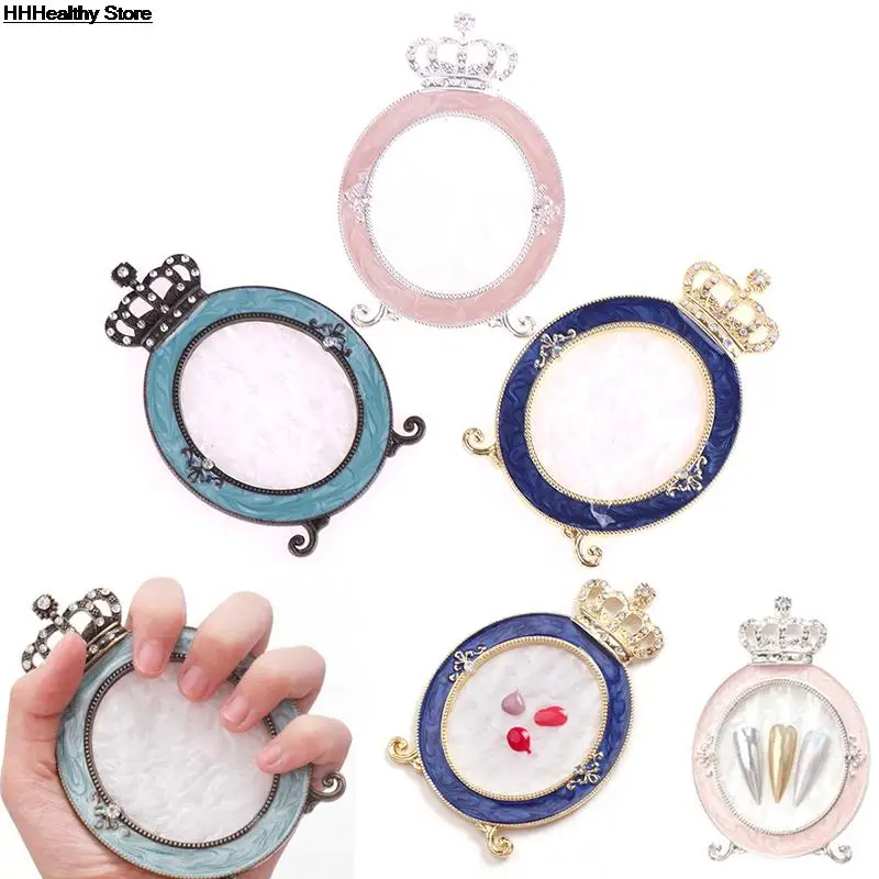 1pc Crown False Nail Art Plate Tips Display Stand Golden Rim Agate Palette Nail Polish Gel Display Photo Props Showing Tools
1pc Crown False Nail Art Plate Tips Display Stand Golden Rim Agate Palette Nail Polish Gel Display Photo Props Showing Tools